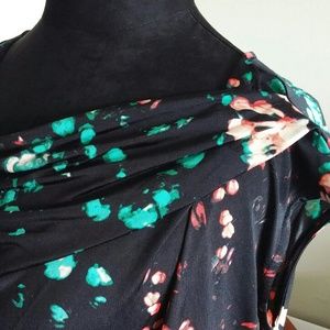 Floral Draped Blouse